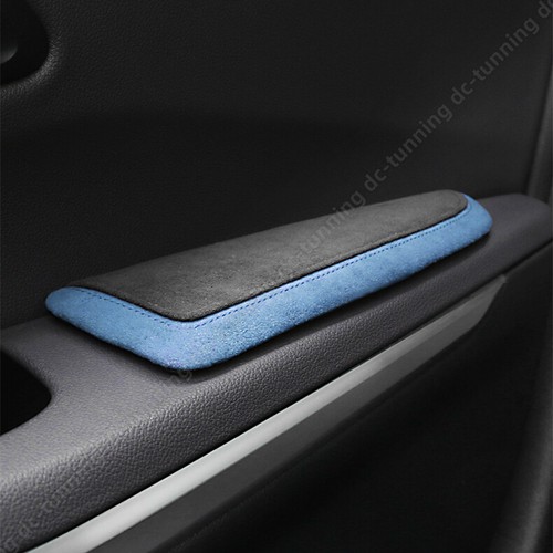 Blue alcantara car armrest - blue,