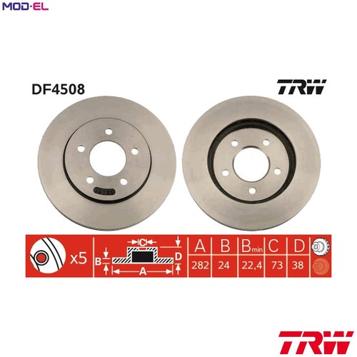 Brake disc df4508 - brake, for