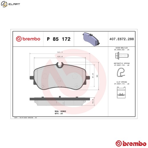 Brake pad set - brake,