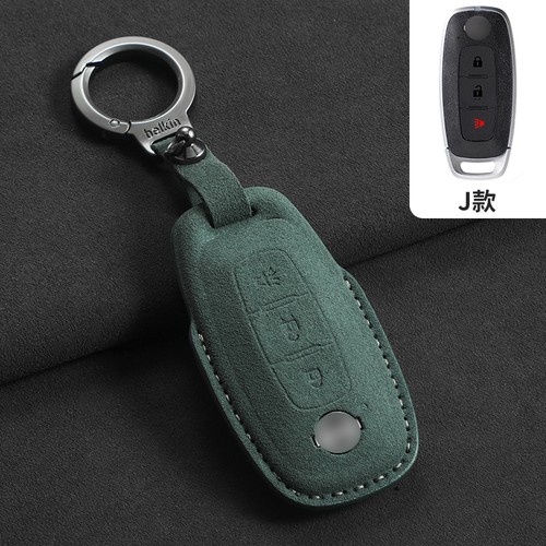 Button leather remote fob - 3,