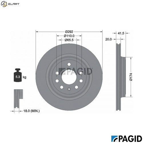 Brake disc 54184nc for - 54184nc,