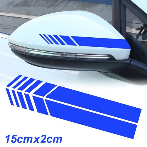 2pcs blue stickers - blue, stripe