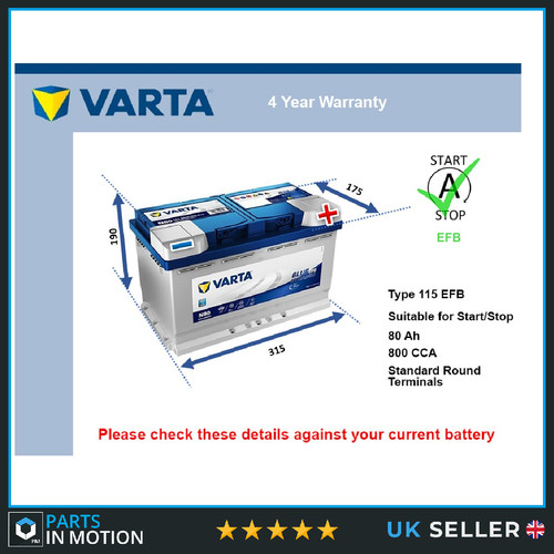 Efb car battery - varta, 115