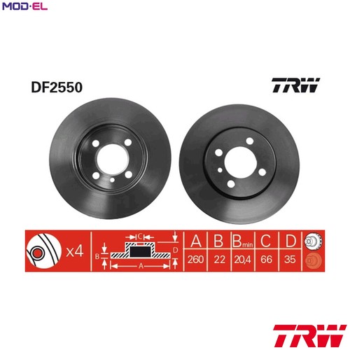 Brake disc df2550 - disc,