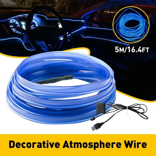 Usb 16ft blue car - usb, led