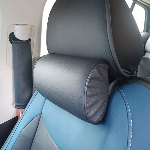 Black leather car - black,